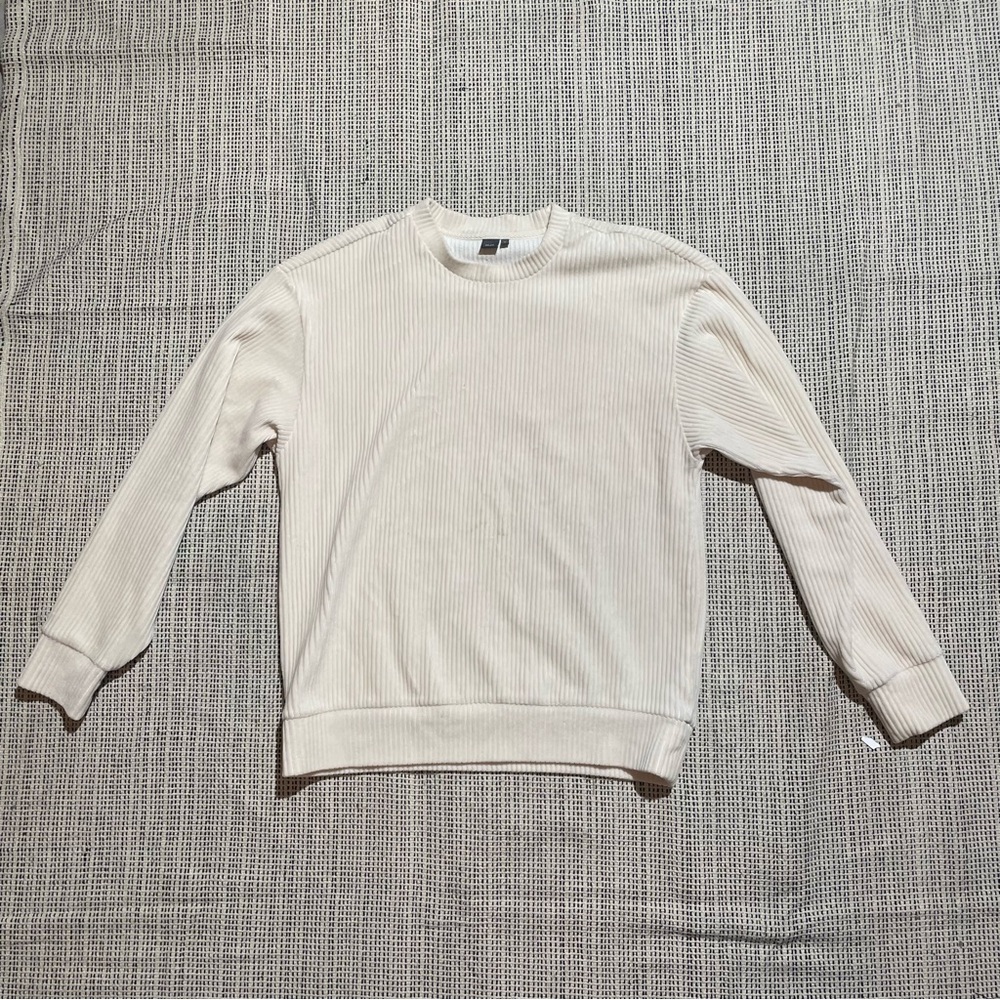 JAJU Women's Ribbed Sweater Size S In Ivory